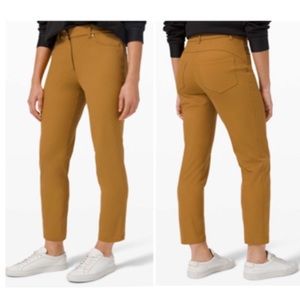 City Sleek 5 Pocket High-Rise Pant 7/8 Yellow Lululemon